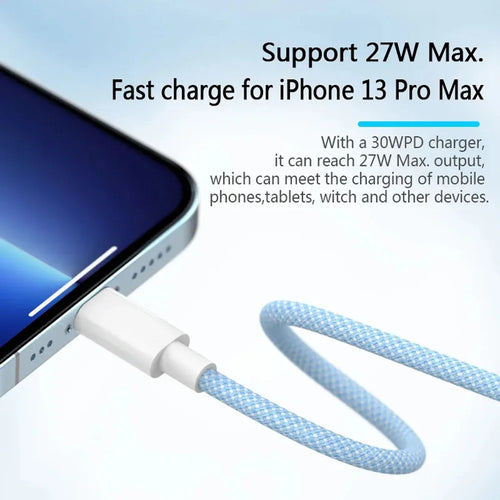 Cavo Fast Charge USB-C per iPhone (20W) For iPhone 14 13 12 11 Pro Max Xs 8 Plus iPad Wire 3A Fast Charging Cord Type C Data Cable for iPhone